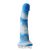 NS toys Colours - Pleasures - Yum Yum 8" Dildo - Blue- Letapasztható kék-fehér dildó