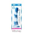 NS toys Colours - Pleasures - Yum Yum  8" Dildo - Blue- Letapasztható kék-fehér dildó