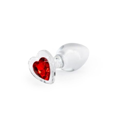 NS Toys - Crystal - Desires - Red Heart - Medium - üveg análdugó