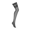 Obsessive - 810-STO-1 stockings black S/M - fekete, csipkés combfix