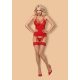 838-COR-3 corset & thong red L/XL - Szexi piros fűző és tanga L/XL
