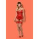 Obsessive - Lovica corset & thong - Szexi, piros csipke és szatén fűző, tangával S/M
