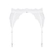 Obsessive - Bianelle garter belt white L/XL - Csipkés, fehér harisnyakötő