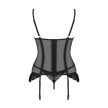 Obsessive - Serena Love corset & thong XS/S szexi fekete fűző