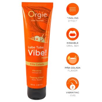   Orgie Lube Tube Vibe Piña Colada bizsergető intim gél – vízbázisú, ehető síkosító 100 ml