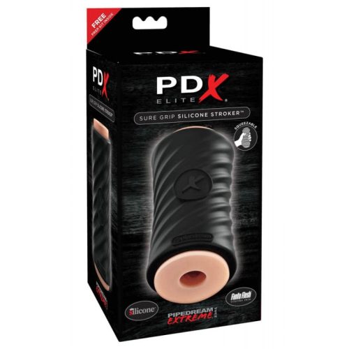 PDX Elite Sure Grip Silicone Stroker - Mindkét végén nyitott maszturbátor