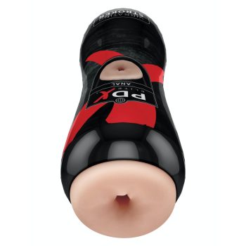    Pipedream - PDX Elite - Vibrating Anal Stroker Light/Black - vibrátoros ánusz maszturbátor