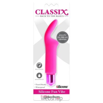   Pipedream - Classix Silicone Fun Vibe Pink - Rózsaszín, mini vibrátor rugalmas füllel