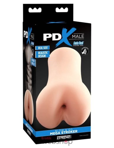 Pipedream - PDX Male Blow and Go Mega Stroker Flesh - Nagy méretű, ánusz maszturbátor férfiaknak 