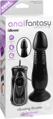 Az Anal Fantasy Collection Vibrating Thruster Black- Letapasztható anál vibrátor erotikus szexjáték.