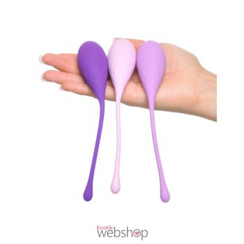   Pipedream - Kegel Train-Her Set - 3 részes, Intim-izomzat erősítésére alkalmas gésagolyó, eltérő súllyal