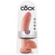 Pipedream King Cock 9 inch Cock With Balls Flesh- Herés, letapasztható dildó 26-30cm