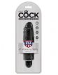 King Cock 6 inch Vibrating Stiffy Black - Fekete élethű vibrátor 