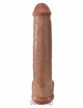 King Cock 15 inch Cock With Balls Tan- Herés, letapasztható, óriás dildó 36-40cm