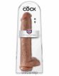 King Cock 15 inch Cock With Balls Tan- Herés, letapasztható, óriás dildó 36-40cm