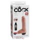 Pipedream King Cock 8 inch Squirting Cock Flesh - Vibrációs, rugalmas dildó spriccelőtartállyal 20 cm