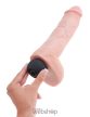 Pipedream King Cock 8 inch Squirting Cock Flesh - Vibrációs, rugalmas dildó spriccelőtartállyal 20 cm