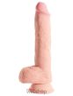 King Cock Plus 10" Triple Density Fat Cock with Balls- Letapasztható, kíváló anygú, élethű, herés dildó 29cm