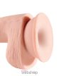 King Cock Triple Density 5" Cock with Balls - Flesh-  Letapasztható, herés, élethű dildó - 17,8 cm (testszínű) 19 cm
