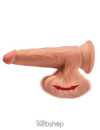 7" Triple Density Cock With Swinging Balls - Letapasztható, realisztikus, herés dildó