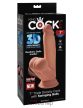 7" Triple Density Cock With Swinging Balls - Letapasztható, realisztikus, herés dildó