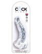 Pipedream King Cock Clear 7.5" Cock with Balls- Letapasztható, herés, áttetsző dildó 16-20cm