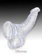 Pipedream King Cock Clear 7.5" Cock with Balls- Letapasztható, herés, áttetsző dildó 16-20cm