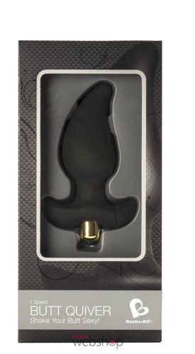 Rocks-Off Butt Quiver Black- 7 rezgési funkciós prosztata masszírozó