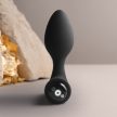 NOVA Solaris Black – 16 rezgéses, vékony vibrációs anál plug – fekete