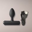 NOVA Solaris Black – 16 rezgéses, vékony vibrációs anál plug – fekete
