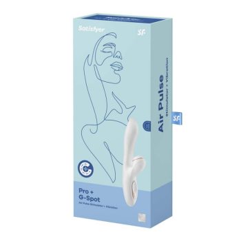   Satisfyer - Pro + G-Spot - G-pontos, léghullámos csiklóizgatós vibrátor - fehér