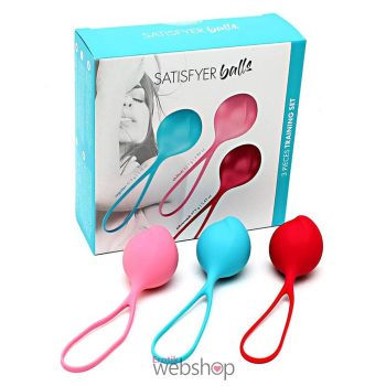   Satisfyer Strengthening Balls - 3 részes, Intim-izomzat erősítésére alkalmas gésagolyó, eltérő súllyal