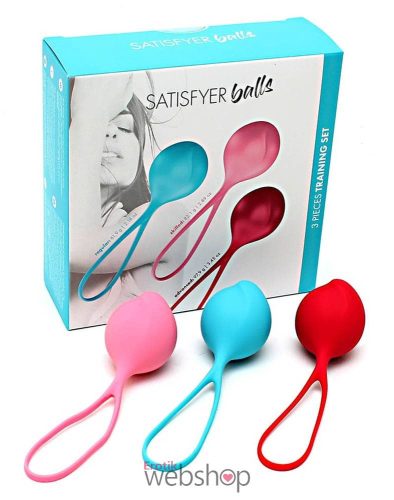 Satisfyer Strengthening Balls - 3 részes, Intim-izomzat erősítésére alkalmas gésagolyó, eltérő súllyal