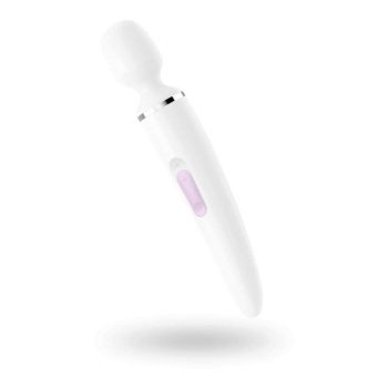   Satisyfer - Wand-er Woman (white/chrome) - Fehér, vízálló wand