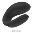 Satisfyer Double Joy (Black)- Akkus, vízálló, applikációs párvibrátor ( fekete)