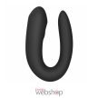 Satisfyer Double Joy (Black)- Akkus, vízálló, applikációs párvibrátor ( fekete)