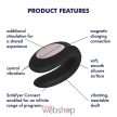 Satisfyer Double Joy (Black)- Akkus, vízálló, applikációs párvibrátor ( fekete)