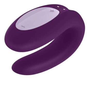   Satisfyer Double Joy (Violet)- Akkus, vízálló, párvibrátor ( lila) - Öko csomagolásban