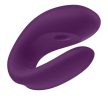 Satisfyer Double Joy (Violet)- Akkus, vízálló, applikációs párvibrátor ( lila)