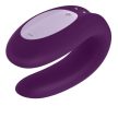Satisfyer Double Joy (Violet)- Akkus, vízálló, applikációs párvibrátor ( lila)