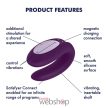 Satisfyer Double Joy (Violet)- Akkus, vízálló, applikációs párvibrátor ( lila)