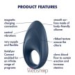 Satisfyer Mighty One - Applikációs, Kék, Csiklóizgatós péniszgyűrű