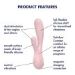 Satisfyer - Mono Flex (Mauve) app-vezérelt, csiklóizgatós, g-pontos, vízálló vibrátor, 2 motorral