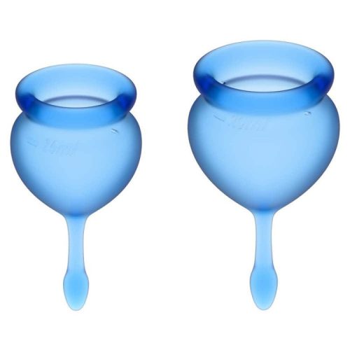 Satisfyer - Feel good Menstrual Cup (dark blue) - Kék, Menstruációs kehely 2 db.