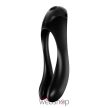 Satisfyer Candy Cane (black)- Pároknak ajánlott, kíváló minőségű, bőrbarát, páros vibrátor, fekete