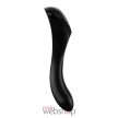 Satisfyer Candy Cane (black)- Pároknak ajánlott, kíváló minőségű, bőrbarát, páros vibrátor, fekete