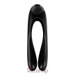 Satisfyer Candy Cane (black)- Pároknak ajánlott, kíváló minőségű, bőrbarát, páros vibrátor, fekete