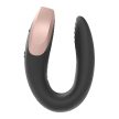 Satisfyer - Double Love (Black) - Applikációs, távirányítós, prémium kategóriás párvibrátor - fekete