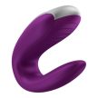 Satisfyer Double Fun (Violet) - App-vezérelt, Távirányítós, vízálló párvibrátor - lila