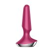 Satisfyer - Plug-ilicious 2 berry - Applikációs, vibrátoros, vízálló análdugó